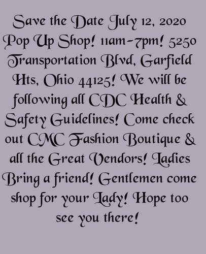 Pop Up Shop Event!