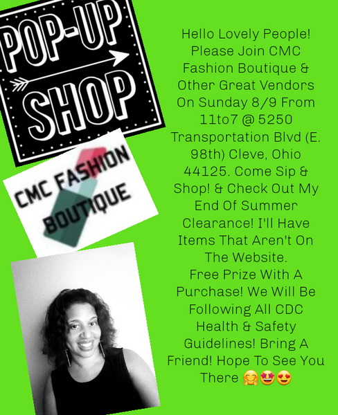 Pop Up Shop Sunday 8/9/2020