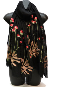 Sophisticated Flower Scarf